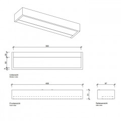 Decor Walther Box 40 N LED Светильник настенный 40x10x5см, светодиодный, 1x LED 20.6W, цвет: никель сатинированный