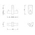 Decor Walther Century HAK2 Крючок двойной, цвет: хром