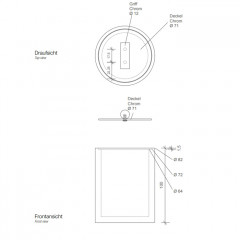 Decor Walther Black Stone DMD S Баночка универсальная 11x8см, с крышкой, цвет: черный матовый / сталь матовая