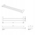 Decor Walther Corner HTD60 Полотенцедержатель 60см, двойной, цвет: золото