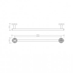 Decor Walther Basic HTE50 Полотенцедержатель 50см, цвет: хром