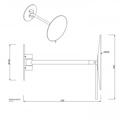 Decor Walther Round SPT 72 Косметическое зеркало 22.4см, подвесное, увел. 5x, цвет: матовый белый