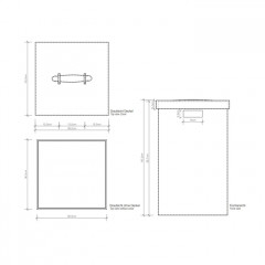 Decor Walther Brownie WB Корзина для белья 38.5x38.5x60.5, с крышкой, цвет: белая кожа