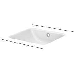 BETTE One Раковина встраиваемая под столешницу 434×416×130 мм, без отв под смес.с перел. с крепл. в компл.цвет белый