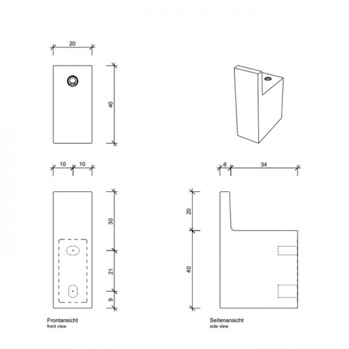 Decor Walther CONTRACT Крючок, черный матовый