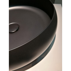 BETTECraft Раковина-чаша на столешницу круглая , 35х35х12 cм, без отв. под смеситель и перелива, цвет midnight