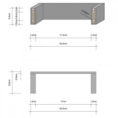 Decor Walther Brick HTE20 Полотенцедержатель 20см, цвет: хром