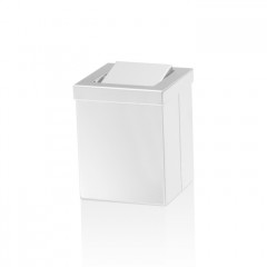 Decor Walther DW 1130 Корзина для бумаги 12x12x15см, с крышкой, цвет: белый матовый