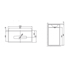 BETTELux SHAPE Каркас для раковины A172, цвет/структура черная тонкая матовая структура 815