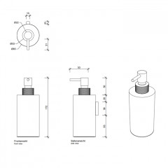 Decor Walther Club WSP3 Дозатор для мыла, подвесной, цвет: черный матовый / хром