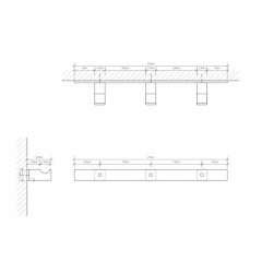 Decor Walther Corner HAK3 Панель с 3 крючками 18x4см, цвет: хром
