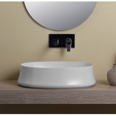 SIMAS Sharp раковина накладная, 60х42см, без отв. под смеситель и перелива, цвет: белый