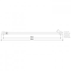 Decor Walther Classic HTE90 Полотенцедержатель 90см, цвет: никель полированный