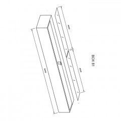 Decor Walther Box 81 Светильник настенный 80x10x5см, 4x R7S 78mm max. 100W, цвет: хром