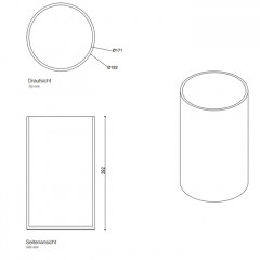 Decor Walther Stone BEOD Корзина для бумаги 30x18.5см, цвет: белый