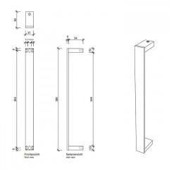 Decor Walther Contract Полотенцедержатель 38см., подвесной, цвет: хром