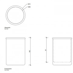Decor Walther Crack BER Стакан настольный, французское стекло Craquele, цвет: золото