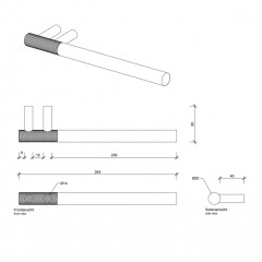 Decor Walther Club HTH Полотенцедержатель 25см, цвет: хром