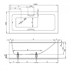 BETTE One Relax Ванна с шумоизоляцией 190х90х45, покрытием анти-слип, цвет белый