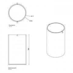 Decor Walther Stone BEMD Корзина для бумаги 30x18.5см, с крышкой, цвет: с крышкой белый / сталь матовая