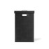Decor Walther Brownie WB Корзина для белья 38.5x38.5x60.5, с крышкой, цвет: черная кожа