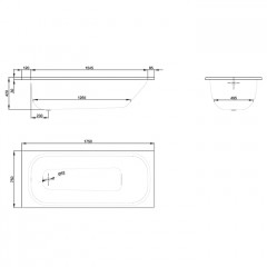 BETTE Form 2020 Ванна с шумоизоляцией 175х75х42, BetteАнтислип и BetteGlasur® Plus, белая