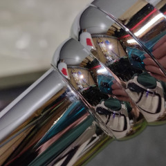 SIMAS Arcade Угловая структура для раковины AR884 и полки AR894, цвет хром (с царапинами/потертостями)