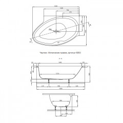 Bette Pool I Ванна правосторонняя 161х102х45, с самоочищающимся покрытием BetteGlasur ® Plus, белая