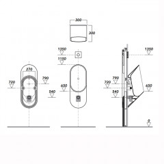 SIMAS Vignoni Писсуар настенный, с сифоном, цвет белый (без креплений F85)