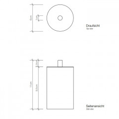 Decor Walther Tube BMD Баночка универсальная 6x11см, с крышкой, цвет: хром