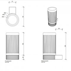 Decor Walther Club WMG Стакан подвесной, граненое стекло, цвет: золото
