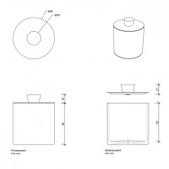 Decor Walther Crack DMD Баночка универсальная 9x11см, с крышко, французское стекло Craquele, цвет: золото
