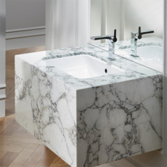 BETTEONE Раковина встраиваемая под столешницу 587х408х130 мм, с шумоизоляцией без отв.под смесит. с переливом.