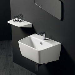 Simas Degrade Полка 40х27см подвесная с креплениями, цвет: белый