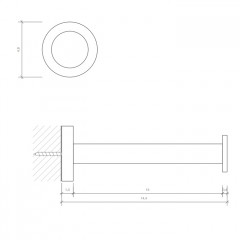 Decor Walther Basic ERH Держатель запасного рулона настенный, цвет: черный матовый