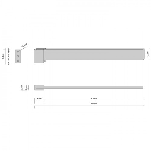 Decor Walther Brick HTH1 Полотенцедержатель 40.5см, цвет: хром