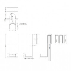 Decor Walther DH 2 Крючок для душевой двери, цвет: хром