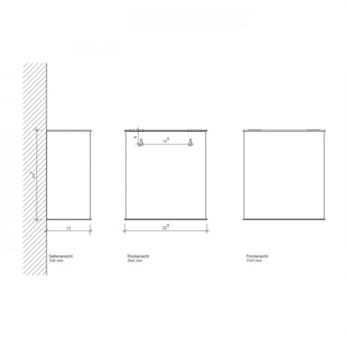 Decor Walther DW 31 Ведро 21.5x12.5x23.5см, подвесное, цвет: хром