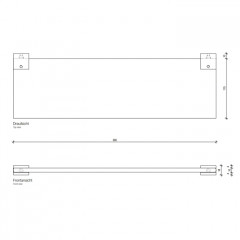 Decor Walther Corner GLA40 Полочка стеклянная 40x12см, цвет: хром