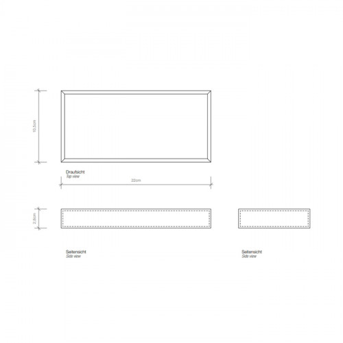 Decor Walther Brownie Tab M Лоток универсальный 22x10.5см, цвет: черная кожа