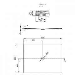 BETTE Душевой поддон прямоугольный 120х90хh3,5см, D=90 мм, цвет: белый