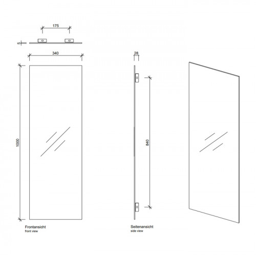 Decor Walther Space 034100 Зеркало 34x100см