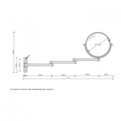 Decor Walther SPT 29 Косметическое зеркало 17см, подвесное, увел. 5x, цвет: хром