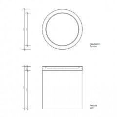 Decor Walther DW 125 Корзина для бумаги 20xh21см, с крышкой, цвет: черный матовый