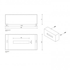 Decor Walther Classic KB 82 Диспенсер для салфеток 12x25x7.5см, цвет: золото