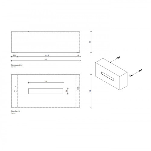 Decor Walther Classic KB 82 Диспенсер для салфеток 12x25x7.5см, цвет: золото