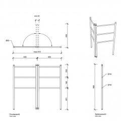 Decor Walther HT 15 Полотенцедержатель 83x45x85см, напольный, цвет: хром
