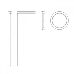 Decor Walther DW 1024 Корзина для бумаги 20xh60см, с крышкой, цвет: сталь полированная