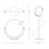 Decor Walther Club Vanity Косметическое зеркало 43см, настольное, увел. 5x, цвет: золото матовое