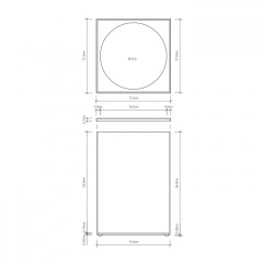 Decor Walther DW 74 Корзина для бумаги 17x17x24см, цвет: золото